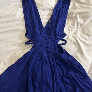 Lovely Day Royal Blue Backless Dress